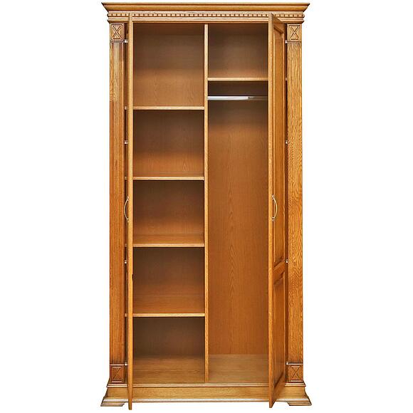 ტანსაცმლის კარადა «ვერდი კლასიკი» პ3.0487.3.10, ადგილი: მასიური მუხა, ფერი: მუხის რუსტიკალი დაძველების ეფექტით