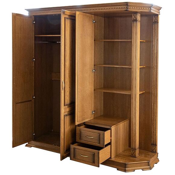 შემოსასვლელი კომბინირებული კარადა «ვერდი კლასიკი» პ3.0487.3.31, ადგილი: მასიური მუხა, ფერი: მუხის რუსტიკალი დაძველების ეფექტით