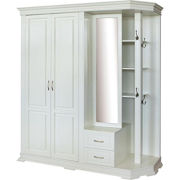 შემოსასვლელი კომბინირებული კარადა «ვერდი კლასიკი» პ3.0487.3.31, ადგილი: მასიური მუხა, ფერი: სპილოს ძვლის ფერი