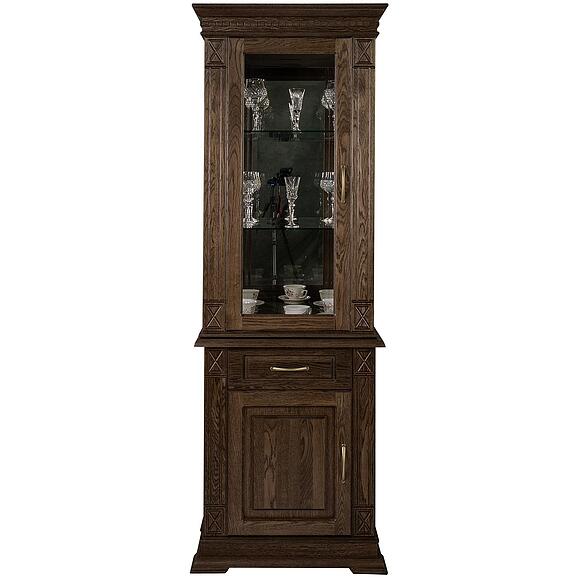 Шкаф комбинированный «Верди Классик» П1.0487.0.34-01, Материал: Массив (дуб), Цвет: Табак