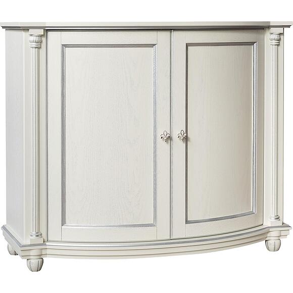 Тумба 2д «Валенсия Д Классик» П3.0591.0.07, ადგილი: მასიური მუხა, ფერი: სპილოსძვლისფერი ვერცხლით