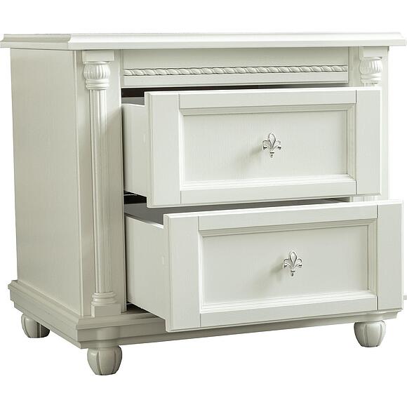 Тумба прикроватная «Валенсия Д Классик» П03.591.1.12, ადგილი: მასიური მუხა, ფერი: სპილოს ძვლის ფერი