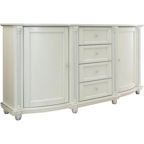 Тумба 3д «Валенсия Д Классик» П3.0591.0.05, ადგილი: მასიური მუხა, ფერი: სპილოსძვლისფერი ვერცხლით