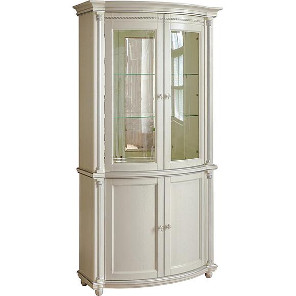 კომბინირებული კარადა 2დ «ვალენსია დ კლასიკი» პ3.0591.0.02, ადგილი: მასიური მუხა, ფერი: სპილოსძვლისფერი ვერცხლით