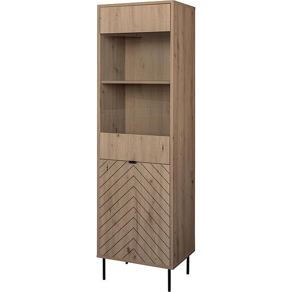 კარადა-ვიტრინა «კენი» პ3.596.0.01-01, ადგილი: ლდსპ, ფერი: ონტარიო მუხა