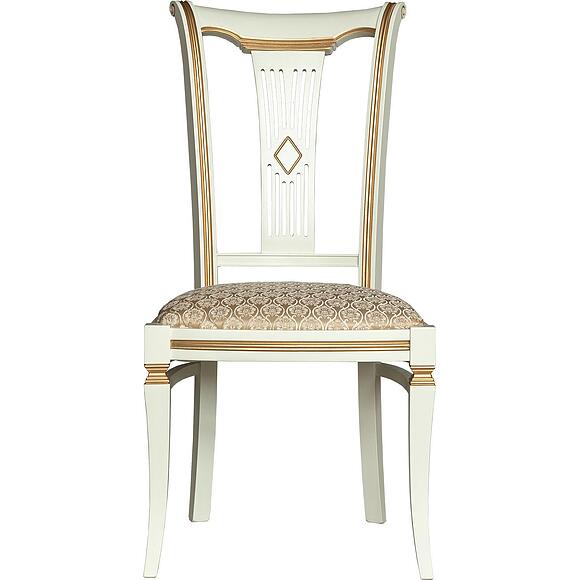 სკამი «პრემიუმი მ 3024» პ5.0932.5.01, ადგილი: ნაჭერი, ფერი: სპილოს ძვლის ფერი ოქროსფერი ორნამენტებით