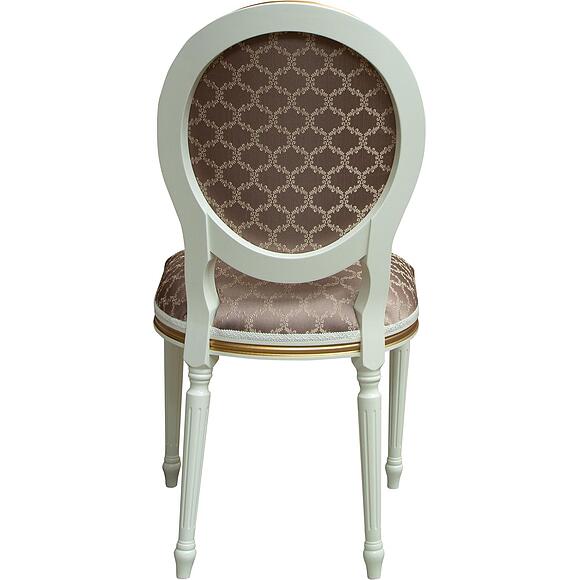 სკამი «პრემიუმი მ 3101» პ5.0170.5.01, ადგილი: ნაჭერი, ფერი: სპილოს ძვლის ფერი ოქროსფერი ორნამენტებით