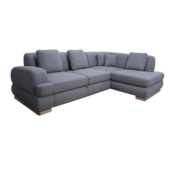 კუთხის დივანი "ალანი" (2მლ / რ90.4მრ / ლ), ადგილი: ნაჭერი, ტყავის ჯგუფი: 23 ჯგუფი