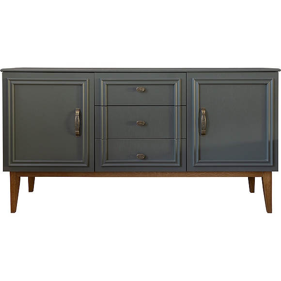 Тумба «Дольче» П3.597.0.03, Материал: МДФ, крашеная, Цвет: Базальт + Дуб рустикаль