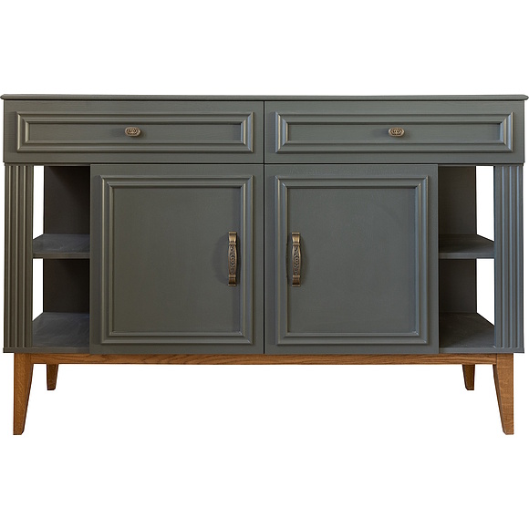 ტუმბო «დოლჩე» პ3.597.0.04, ადგილი: მდფ, შეღებილი, ფერი: ბაზალტი + მუხის რუსტიკალი