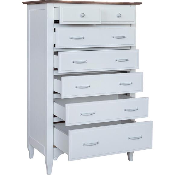 Комод «Кармен Прованс» П3.0581.1.04, ადგილი: მასიური მუხა, ფერი: რძისფერი + საჰარის მუხა