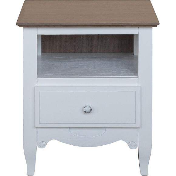 Тумба прикроватная «Кармен Прованс» П3.0581.1.03, ადგილი: მასიური მუხა, ფერი: რძისფერი + საჰარის მუხა