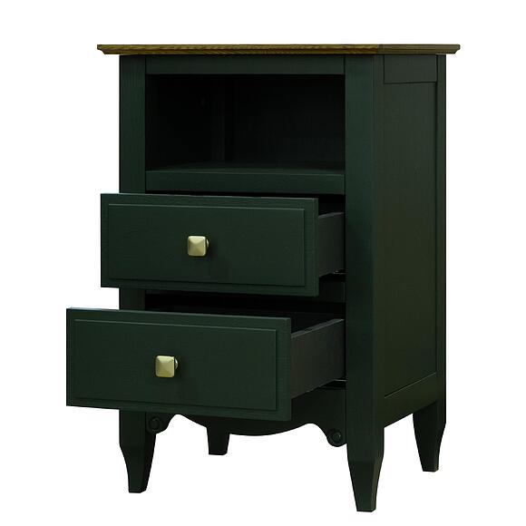 Тумба прикроватная «Кармен Прованс» П3.0581.1.09, Материал: Массив (дуб), Цвет: грин + дуб рустикаль