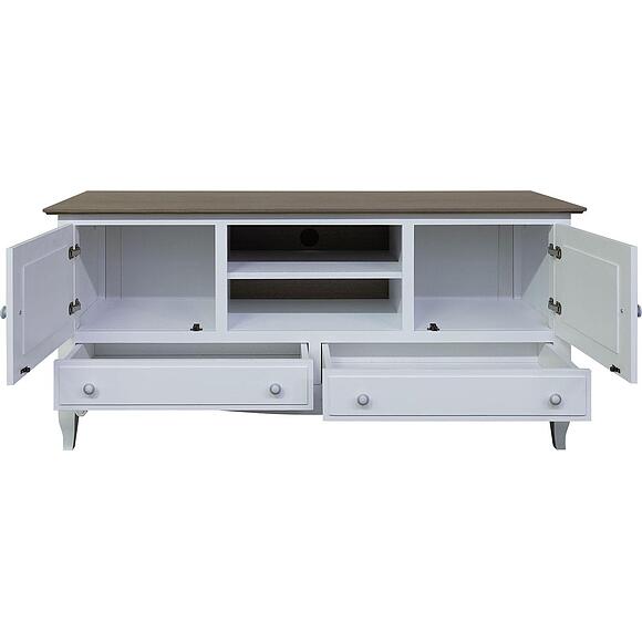 Тумба ТВ «Кармен Прованс» П3.0581.0.07, ადგილი: მასიური მუხა, ფერი: რძისფერი + საჰარის მუხა