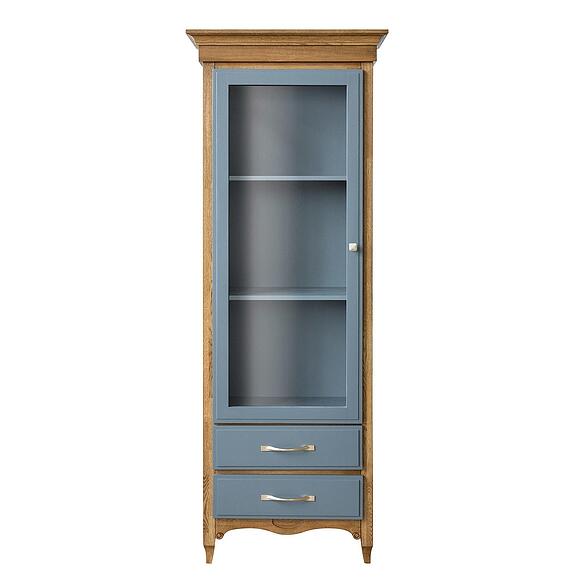 Шкаф с витриной «Кармен Прованс» П3.0581.0.06, ადგილი: მასიური მუხა, ფერი: რუხი + მუხის რუსტიკალი (Shkaf-vetrina_2D_Karmen_P_dub_rustikal-grei-1.jpg) Шкаф с витриной «Кармен Прованс» П3.0581.0.06, ადგილი: მასიური მუხა, ფერი: რუხი + მუხის რუსტიკალი