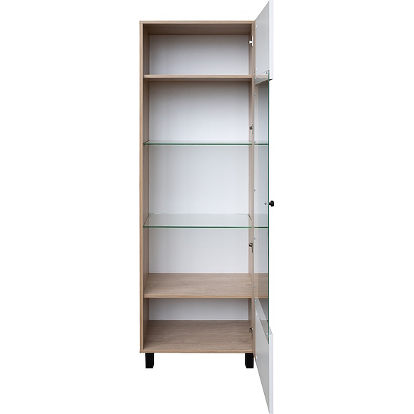 Шкаф-витрина «Ардо» П3.598.0.01, Материал: ЛДСП, Цвет: Белый - Дуб мадура