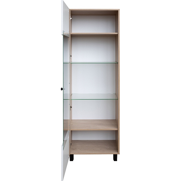 Шкаф-витрина «Ардо» П3.598.0.01-01, Материал: ЛДСП, Цвет: Белый - Дуб мадура