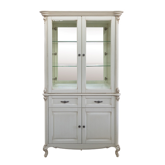 კომბინირებული კარადა 2დ «ტრაზორი» პ1.987.0.03, ადგილი: მასიური მუხა, ფერი: სამეფო აბრეშუმი