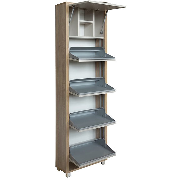 Тумба для обуви «Акцент» П3.595.3.08, Материал: ЛДСП, Цвет: Персидский жемчуг + Дуб Мадуро