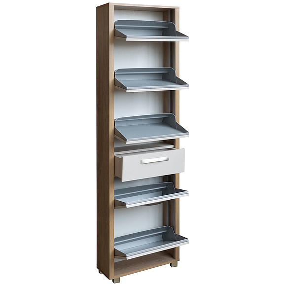 Тумба для обуви «Акцент» П3.595.3.07, Материал: ЛДСП, Цвет: Персидский жемчуг + Дуб Мадуро