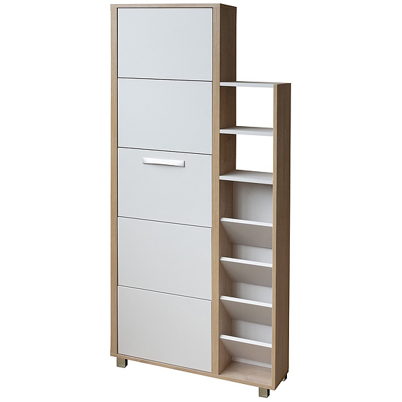 Тумба для обуви «Акцент» П3.595.3.06, Материал: ЛДСП, Цвет: Персидский жемчуг + Дуб Мадуро