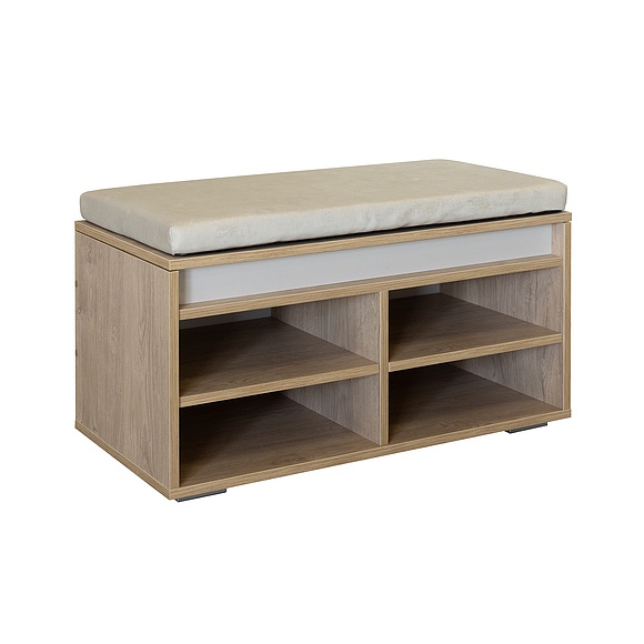 Тумба для обуви «Акцент» П3.595.3.02, Материал: ЛДСП, Цвет: Персидский жемчуг + Дуб Мадуро