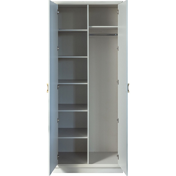 Шкаф для одежды 2д «Флора» П6.980.1.06, Материал: ЛДСП, Цвет: Пепел