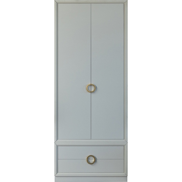 Шкаф для одежды 2д «Флора» П6.980.1.01, Материал: ЛДСП, Цвет: Пепел