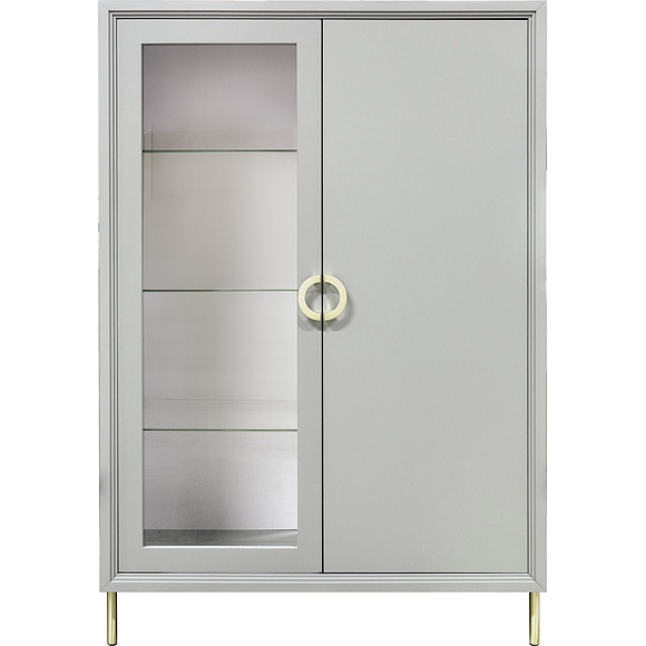 Шкаф 2д «Флора» П6.980.0.03, Материал: ЛДСП, Цвет: Пепел