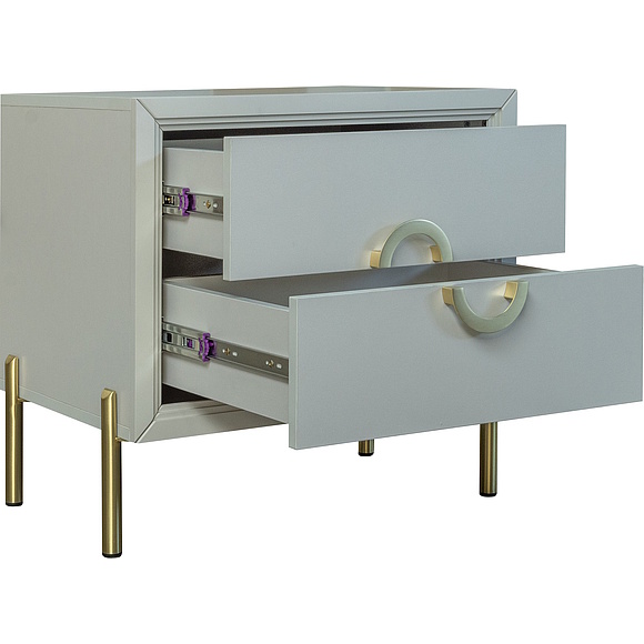 Тумба прикроватная «Флора» П6.980.1.04, Материал: ЛДСП, Цвет: Пепел