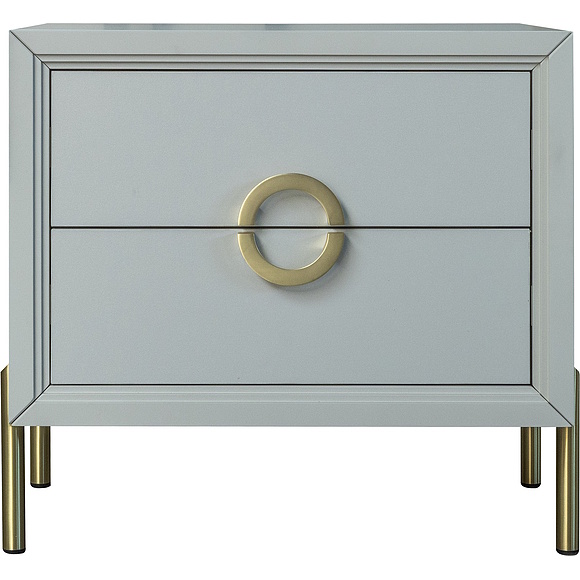 Тумба прикроватная «Флора» П6.980.1.04, Материал: ЛДСП, Цвет: Пепел