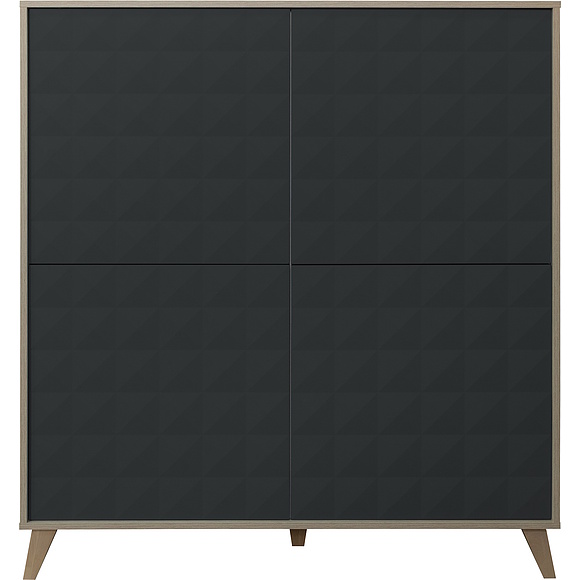 ტუმბო «ტრინიტი» პ6.114.0.04, ადგილი: ლდსპ+მდფ, ფერი: ანტრაციტი + ჰიკორი კინგსტონი