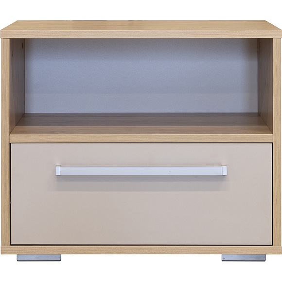 Тумба прикроватная «Марлен» П3.594.1.21, Материал: ЛДСП, Цвет: Персидский жемчуг + Гикори Кингстон