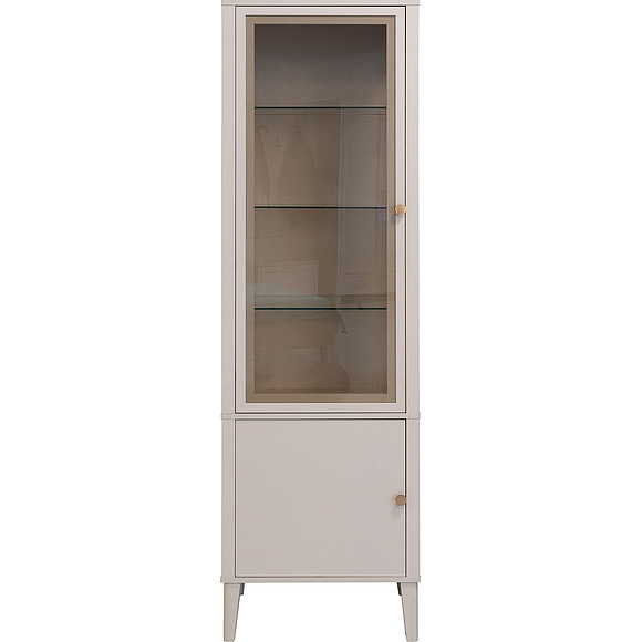 კარადა ვიტრინით «ერიდა»  პ7.056.0.17, ადგილი: ლდსპ, ფერი: სპარსული მარგალიტი