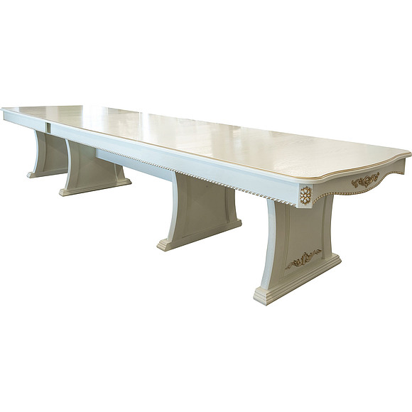 Стол обеденный «Гранд» П4.332.4.04, ადგილი: მასიური მუხა, ფერი: სპილოს ძვლის ფერი