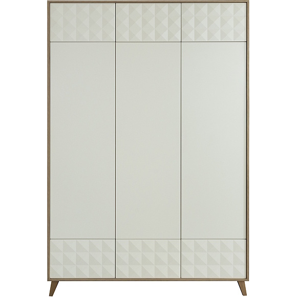 Шкаф для одежды «Тринити» П6.114.1.01, Материал: ЛДСП+МДФ, Цвет: Ваниль + Гикори Кингстон