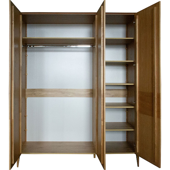 Шкаф 3-х дверный «Версаль» БМ2.777.1.03, Материал: ДСП, облицованная шпоном дуба, Цвет: Дуб натуральный