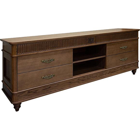 Тумба ТВ «Юстина Люкс» БМ2.690.0.76, Материал: Массив (дуб), Цвет: Орех