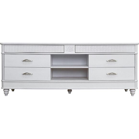 Тумба ТВ «Юстина Люкс» БМ2.690.0.76, Материал: Массив (дуб), Цвет: Молоко