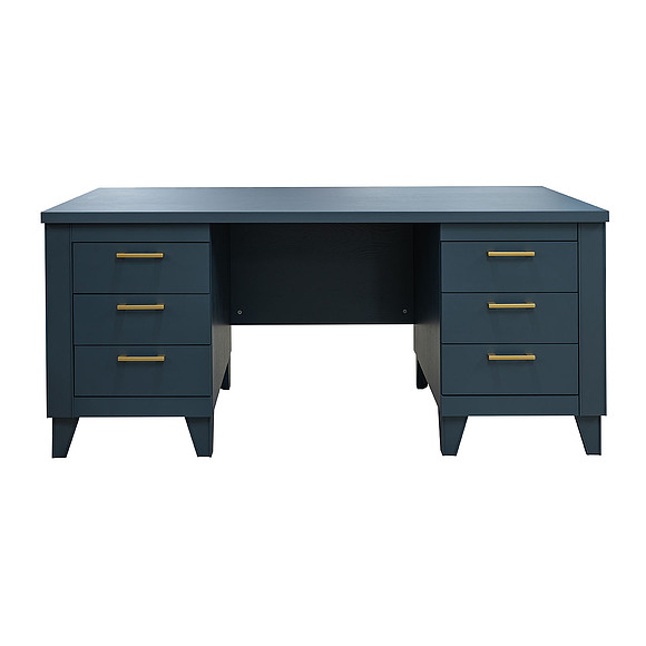 საწერი მაგიდა «ამადეი» პ6.635.2.17 (პ635.17), ადგილი: მასიური მუხა, ფერი: სამეფო ლურჯი