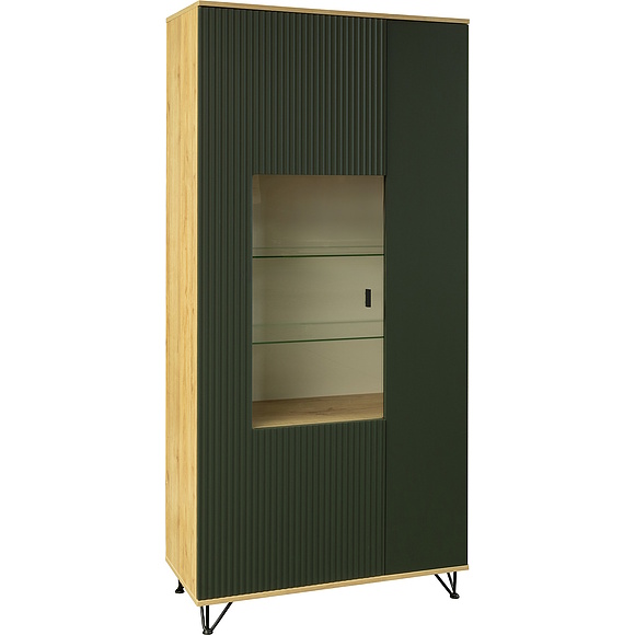 Шкаф «Рокси» П6.948.0.05, ადგილი: ლდსპ, ფერი: გრინ სოფტი+მუხის კანტრი მოოქროვილი