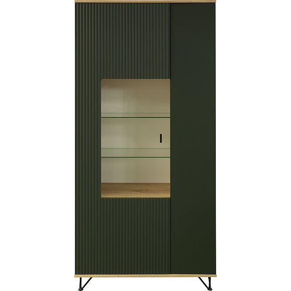 Шкаф «Рокси» П6.948.0.05, Материал: ЛДСП, Цвет: Грин Софт+Дуб Кантри золотой