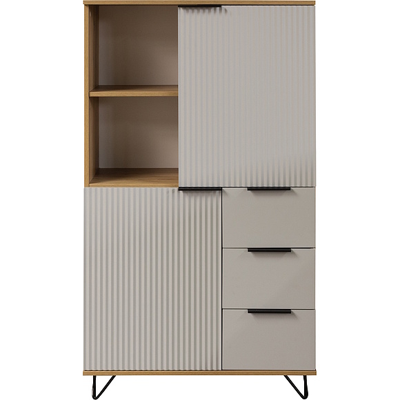 Шкаф «Рокси» П6.948.0.06, Материал: ЛДСП, Цвет: Пепел Софт+Дуб Нокс