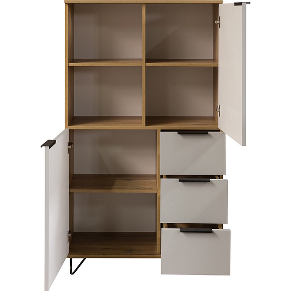 Шкаф «Рокси» П6.948.0.06, Материал: ЛДСП, Цвет: Пепел Софт+Дуб Нокс