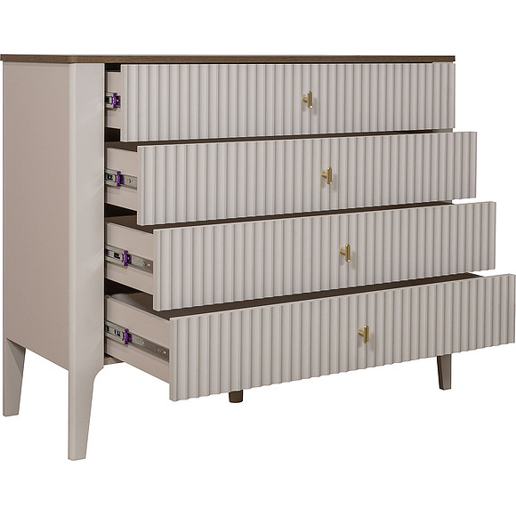 Комод «Шарли» П6.116.1.02, Материал: МДФ, Цвет: Шарли керамика + Жемчужный сатин