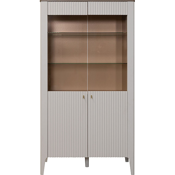 Шкаф 2д «Шарли» П6.116.0.04, Материал: МДФ, Цвет: Шарли керамика + Жемчужный сатин