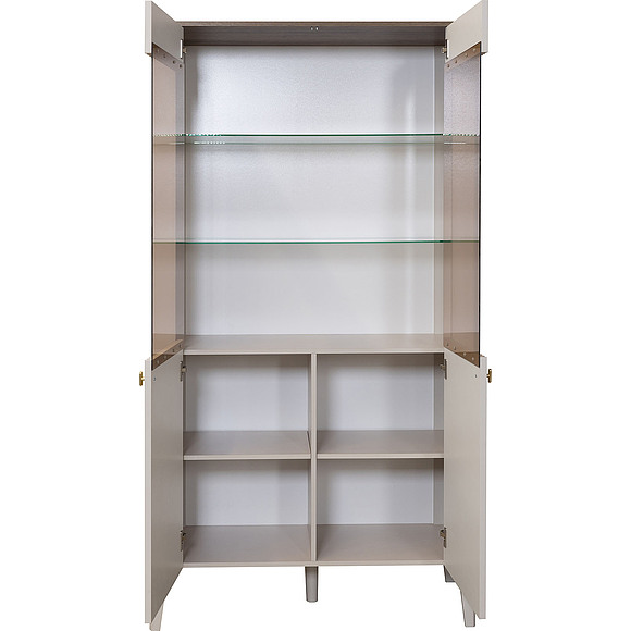 Шкаф 2д «Шарли» П6.116.0.04, Материал: МДФ, Цвет: Шарли керамика + Жемчужный сатин