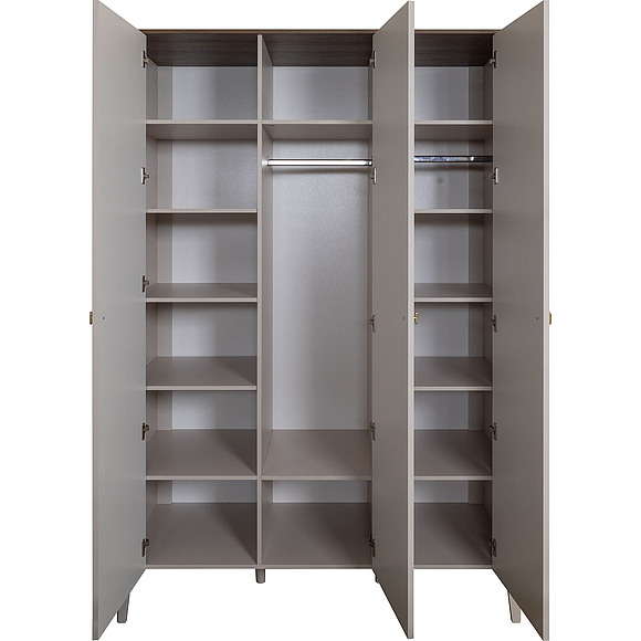 Шкаф для одежды 3д «Шарли» П6.116.1.01, Материал: МДФ, Цвет: Шарли керамика + Жемчужный сатин