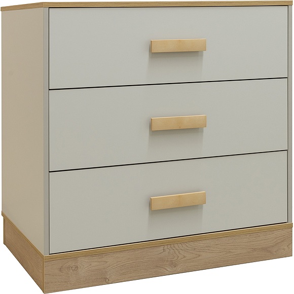 Комод «Портус» П3.600.1.07, Материал: ЛДСП, Цвет: Пепел + Дуб мадуро