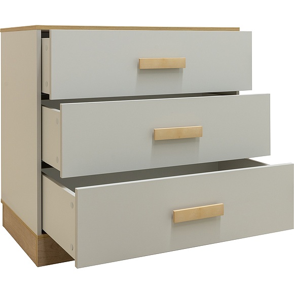 Комод «Портус» П3.600.1.07, Материал: ЛДСП, Цвет: Пепел + Дуб мадуро